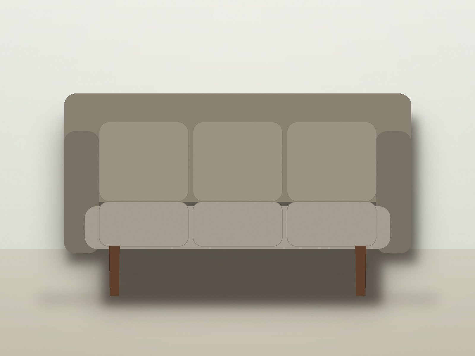 Linen Three-Seat Sofa